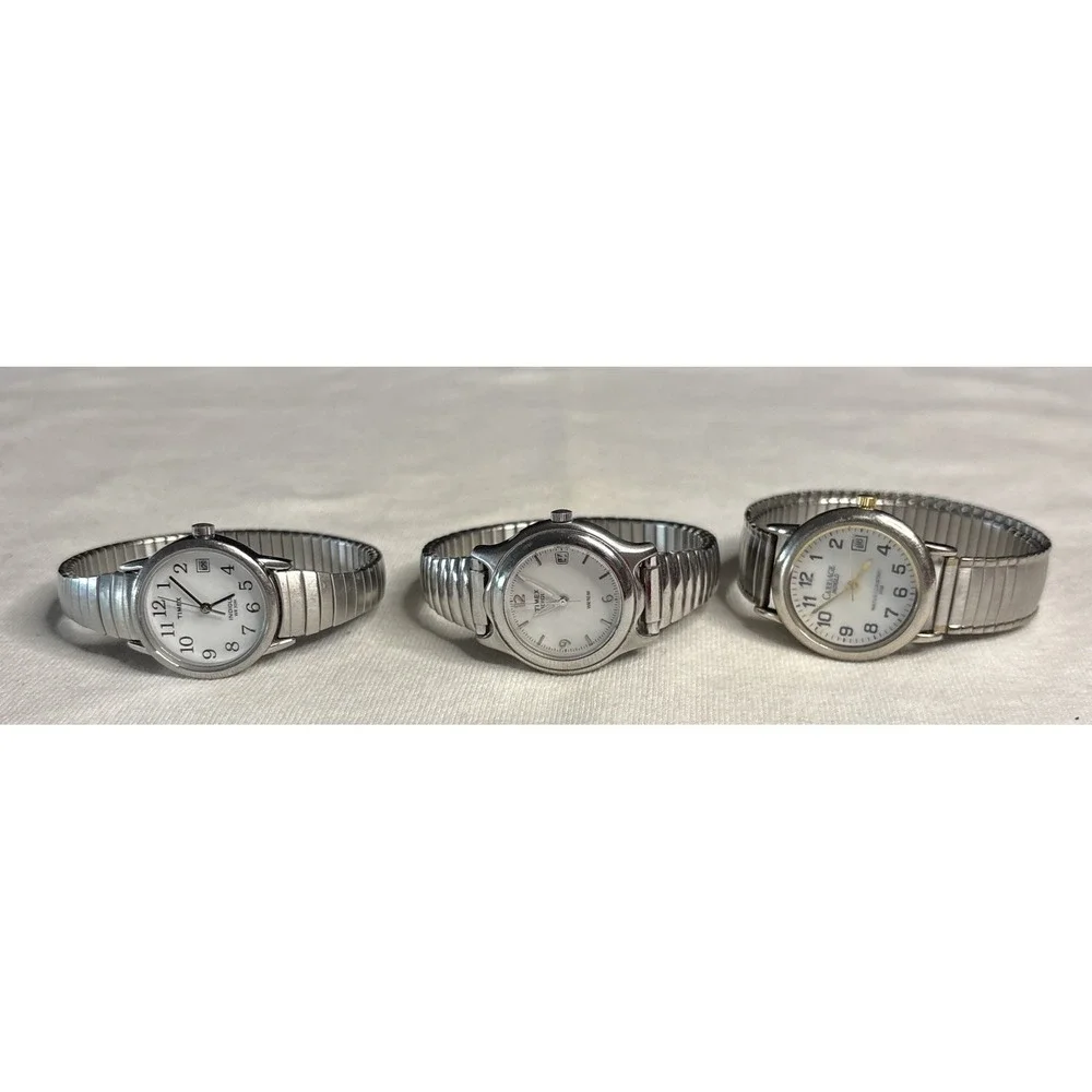 Lot Of 3 Vintage Timex Ladies Watches Untested, For  Parts Or Repair As Is